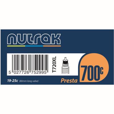 Nutrak 700 x 19 - 25C Presta 80 mm Long Valve Tube