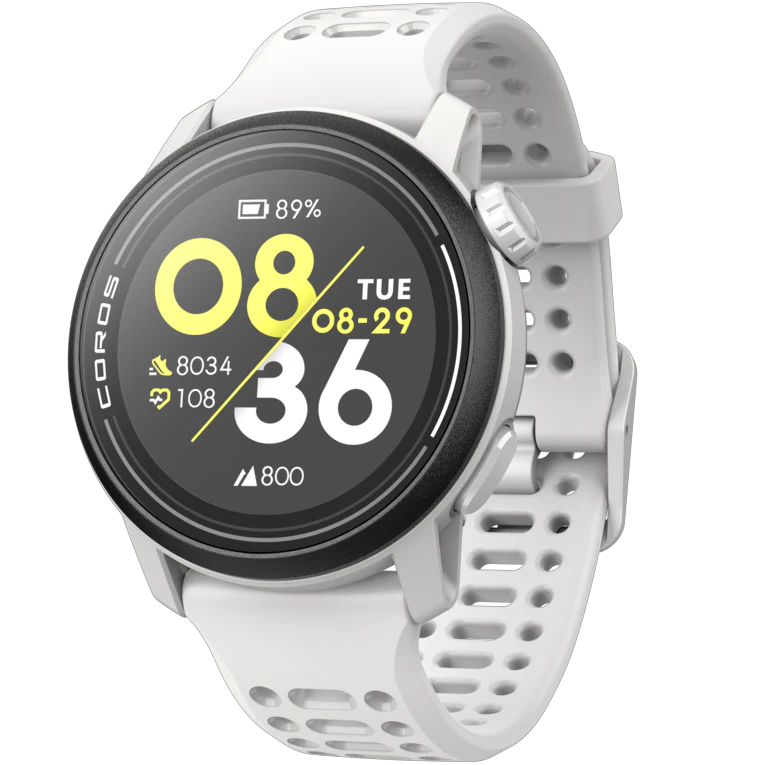 Coros Pace 3 GPS Watch White Silicone Band